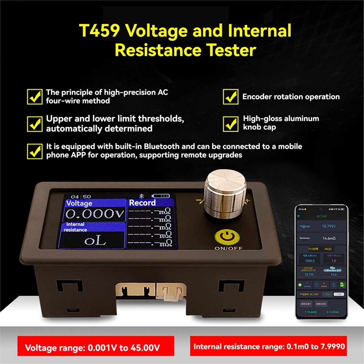 ABGN T459 DC 5V Four-Wire Batt - Battery Internal Resistance Tester Four Wire recension och pris